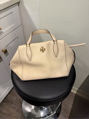 Tory Burch Cream Leather Satchel- BARELY WORN